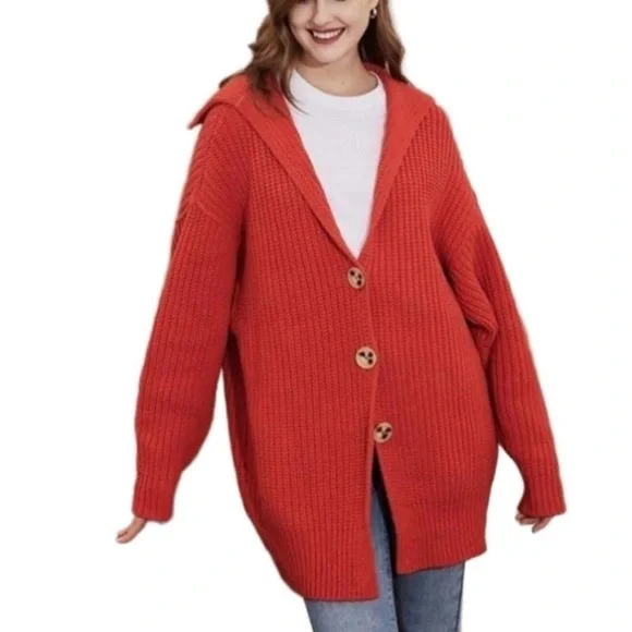 Free People Women's Red and Orange CoatBrand newFree People.Size S.